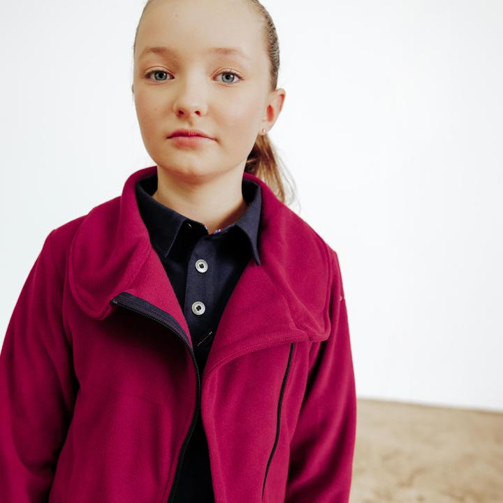 Image du produit Fouganza Kids' Horse Riding Fleece 100 - Pourpre/Cherry (122)