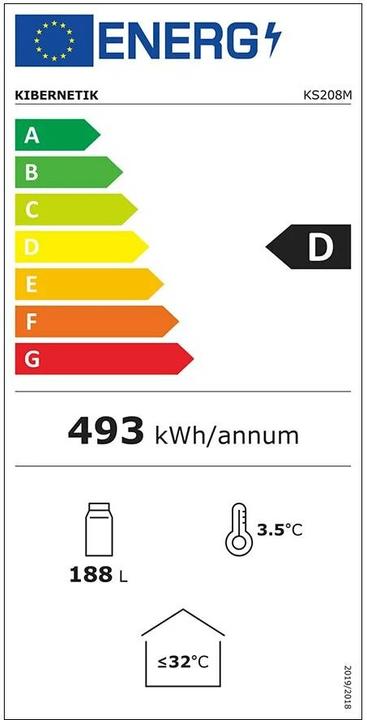 Energy Label Kibernetik Ks208m (188 l)