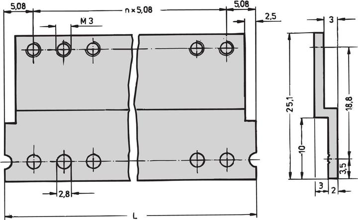 Produktbild Schroff Z-Schiene für Steckverbinder nach DIN 41617, 31-polig (DIN 41617) - Z-SC