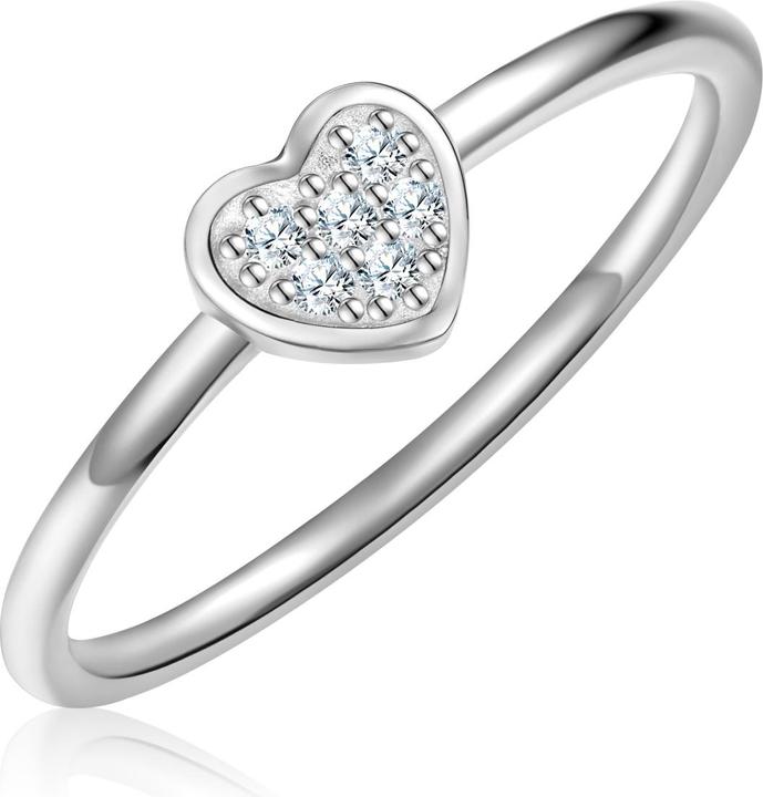 Glanzstücke München Damen Ring Herz Sterling Silber - 34584