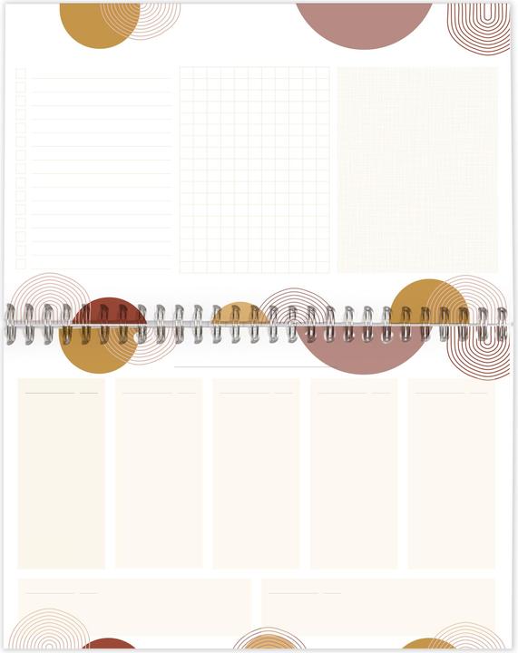 Image du produit Clairefontaine bloc-notes planner reliure intégrale en-tête 53 feuillets imprimés terracotta