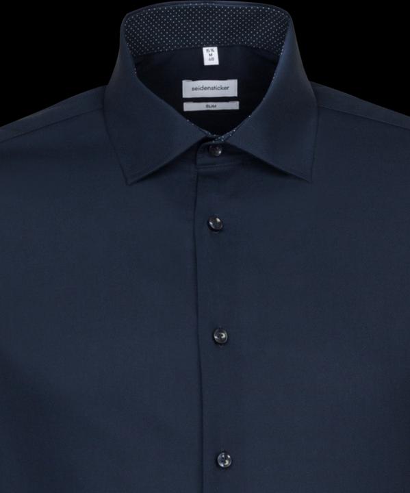 Produktbild Seidensticker Hemd Slim Fit Business Kent Patch 12 dark blue (L)