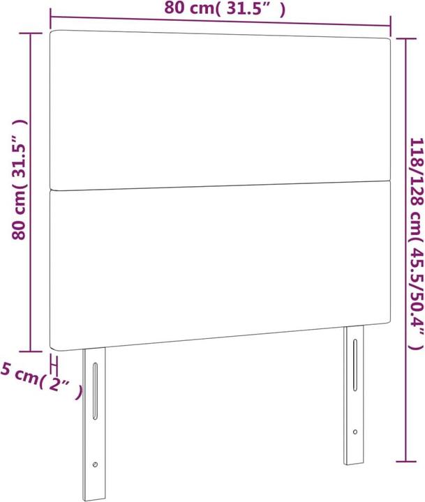 Actual product image VidaXL Loretta (80 x 5 x 128 cm)