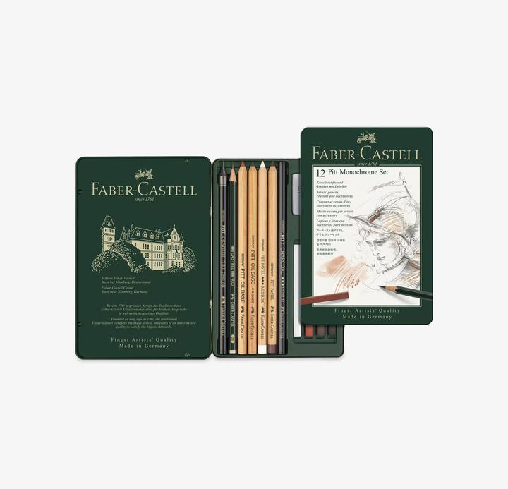 Image du produit Faber-Castell Ensemble monochrome Pitt (Multicolore, 12 x)