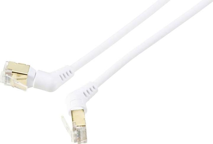 Produktbild Renkforce RF-6071574 RJ45 Netzwerkkabel, Patchkabel CAT 8.2 S/FTP 2.00 m Weiss St (S/FTP, CAT8.2, 2 m)