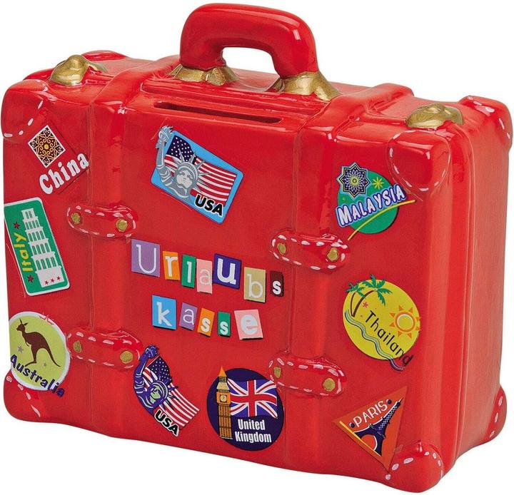 Sombo Koffer mit Urlaubssticker (14 x 6 x 13 cm)