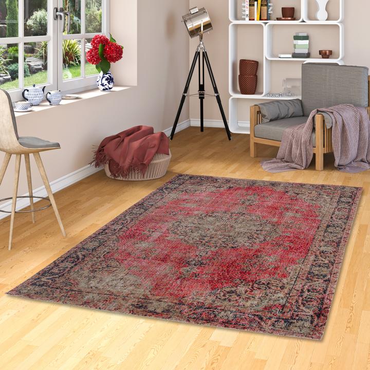 Actual product image Pergamon Kurzflor Designer Teppich Modern Vintage Orient Muster (160 x 230 cm)