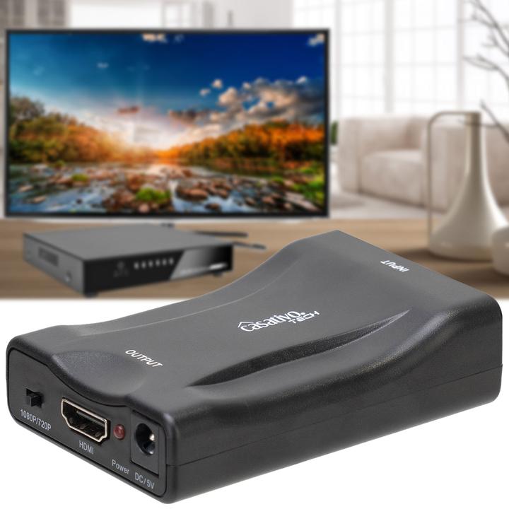Image du produit Casativo Péritel vers HDMI Convertisseur / Adaptateur, 720p / 1080p (Péritel, HDMI, 8.80 cm)