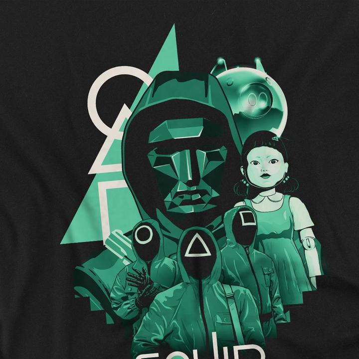 Actual product image Squid Game Mens Front Man Group Shot T-Shirt (L)