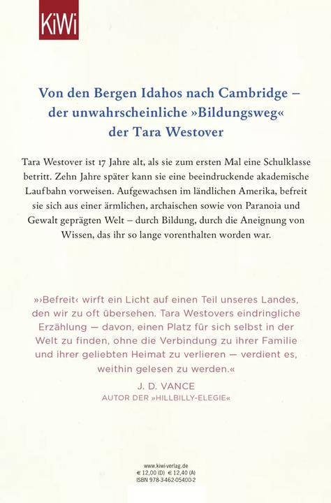 Image du produit Befreit (Allemand, Tara Westover, 2019)