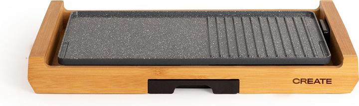 Immagine prodotto Create STONE FLAT BAMBOO - Piastra grill elettrica da 1800W