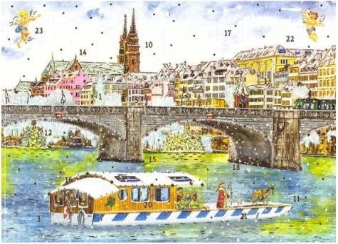 Produktbild CreaDiva Adventskalender Basel Rhein A4