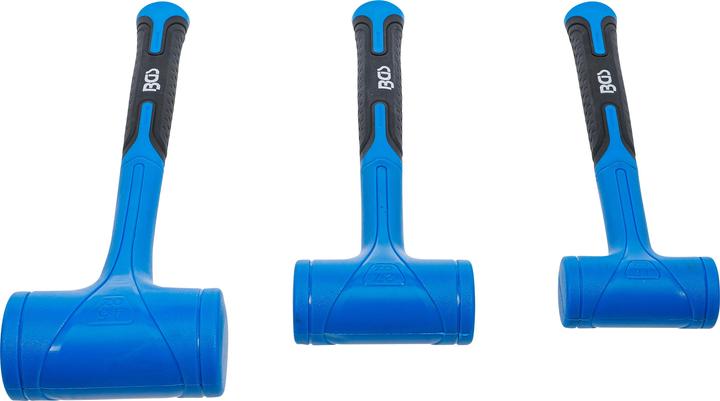 Actual product image BGS Soft-face mallet set | non-rebound | Ø 47 / 55 / 65 mm | 450 / 765 / 1275 g | 3 pcs. (3030 g)