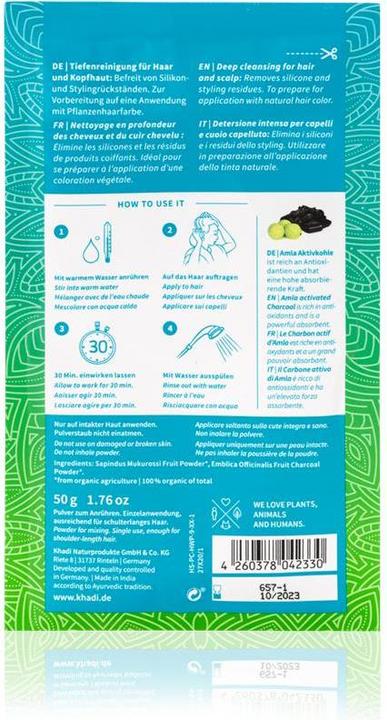 Produktbild Khadi Haarmaske Deep Charcoal Cleanse 50 g (52 ml)