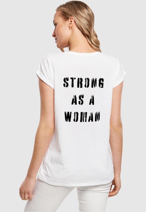 Produktbild Merchcode Ladies WD - Strong As A Woman Extended Shoulder Tee - 116539 (XS)