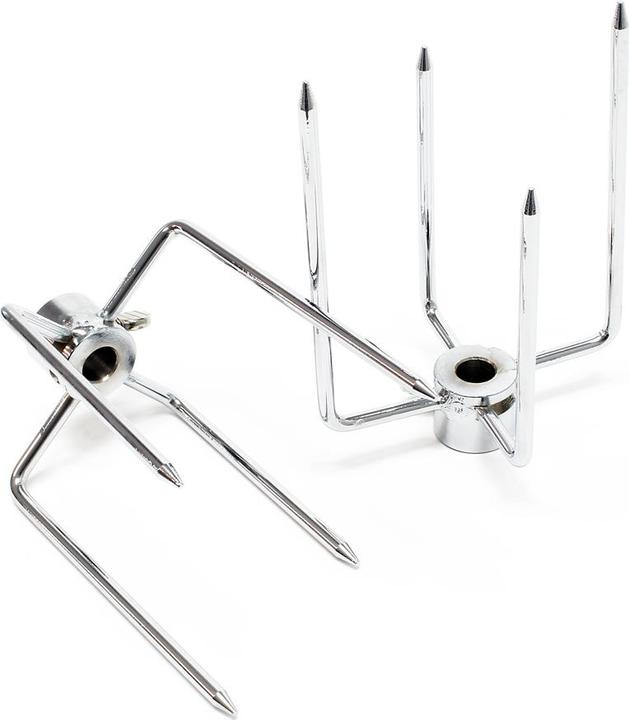 Produktbild Wiltec Fleischklammern Fleischnadeln für Grillspiess 2 Stück Grillklammer Drehspiess