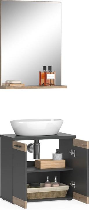 Immagine prodotto Vicco Badmöbel-Set Niko, Anthrazit/Viking Oak, mit Spiegel
