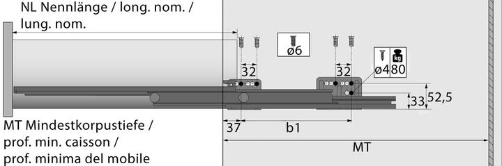Produktbild Hettich Vollauszüge Actro Silent System