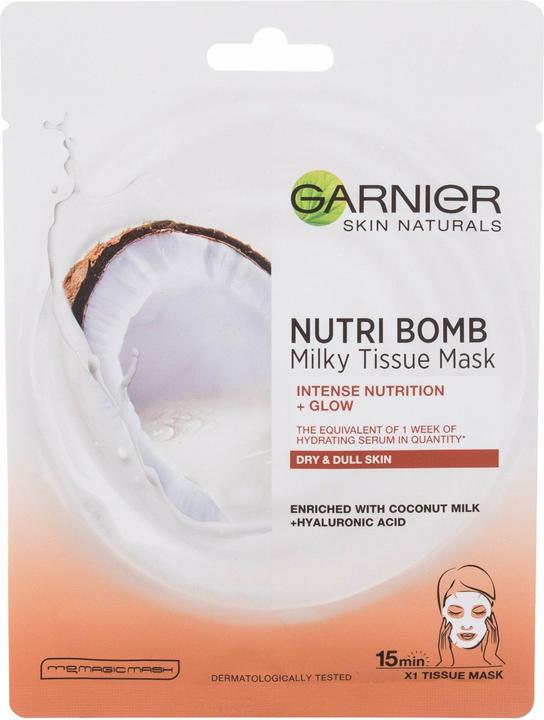 Produktbild Garnier Skin Naturals Milky Tissue Mask - Textile Face Mask With Coconut Milk For Dry Skin