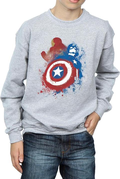 Image du produit - Sweat CAPTAIN AMERICA CIVIL WAR PAINTED VS IRON MAN - Garçon (152, 158)