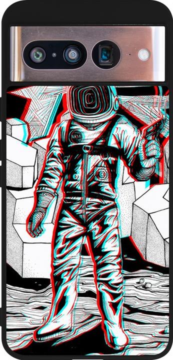 Produktbild PhoneLook Hülle Silikon schwarz Anaglyph Astronaut (Google Pixel 8)