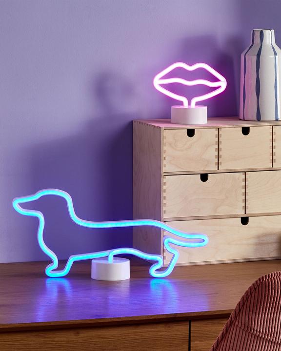 Image du produit Beliani Néon LED Personnage décoratif bouche rose 15 cm FLORA (300 lm)