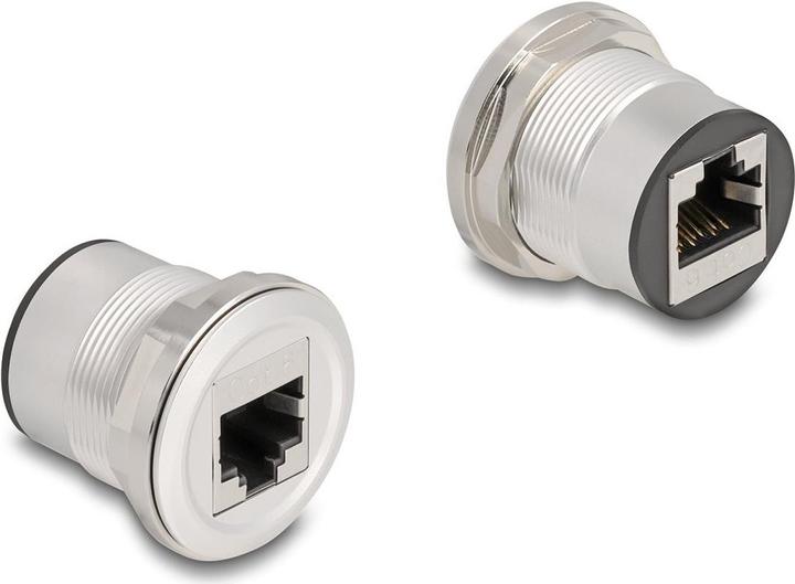 Delock RJ45 panel jack coupling Cat.6 STP aluminium (Network coupling)