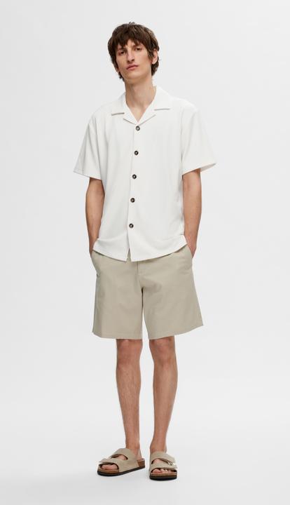 Image du produit Selected Homme Chemise à col cubain côtelé et à manches courtes (XL)