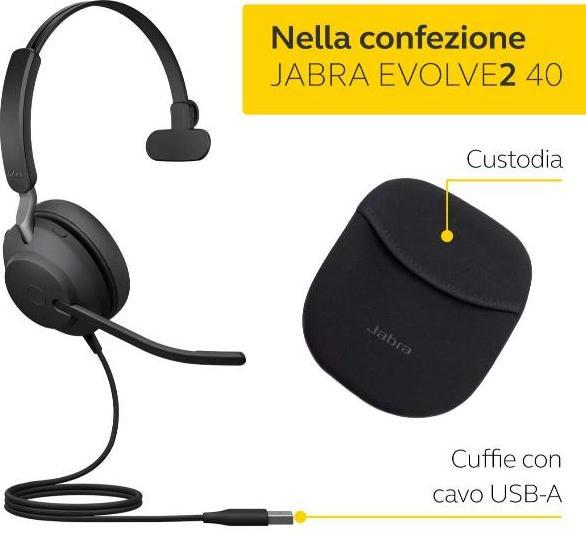 Produktbild Jabra EVOLVE2 40 SE USB-A MS (Kabelgebunden, USB-A)