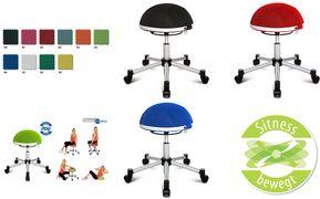 Image du produit Topstar Tabouret de fitness "Sitness Half Ball", bleu Hauteur d'assise : 530