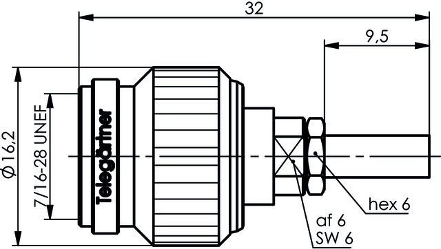 Image du produit Telegärtner Connecteur de câble TNC Crimp G07 50 Ohm, crimp/crimp, Professional, A2903, G07 (RG-316/U) (Fiches et connecteurs)