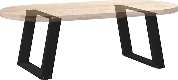 Image du produit VidaXL Pieds de table basse en U 2 pcs. noir 50x(42-43) cm acier Pied de table