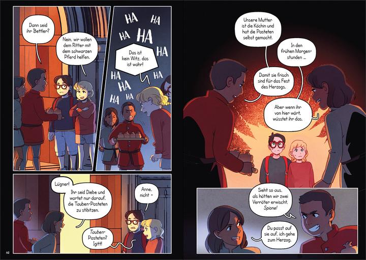 Immagine prodotto Das magische Baumhaus (Comic-Buchreihe Band 2) - Der geheimnisvolle Ritter (Tedesco, Maria Papa Osborne, Jenny Laird, Kelly Matthews, Nichole Matthews, Loewe Graphix, Franziska Jaekel, 2022)
