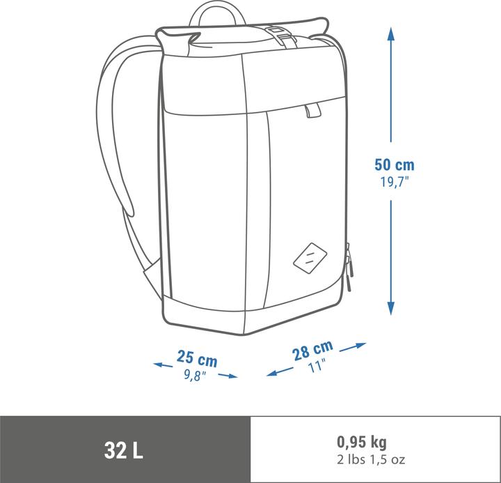 Actual product image Quechua backpack nh escape 500 rolltop 32l 334630 (32 l)