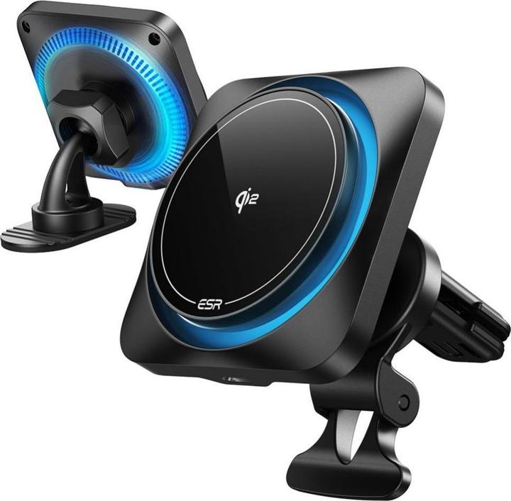 Actual product image ESR HaloLock CryoBoost MagSafe Car Mount Wireless Charger