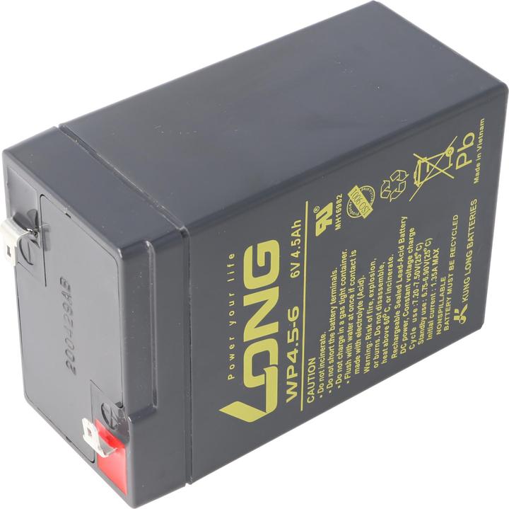 Produktbild Kung Long Akku WP4.5-6 mit Faston 4,8mm Steckkontakt (6 V, 4.50 Ah)