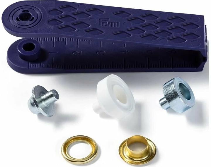 Actual product image Prym Eyelet with disc gold coloured 8mm