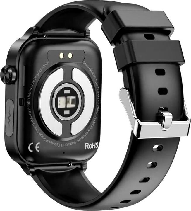 Immagine prodotto RNCF33 SCHWARZ Herren-Smartwatch + burgunderfarbenes Armband