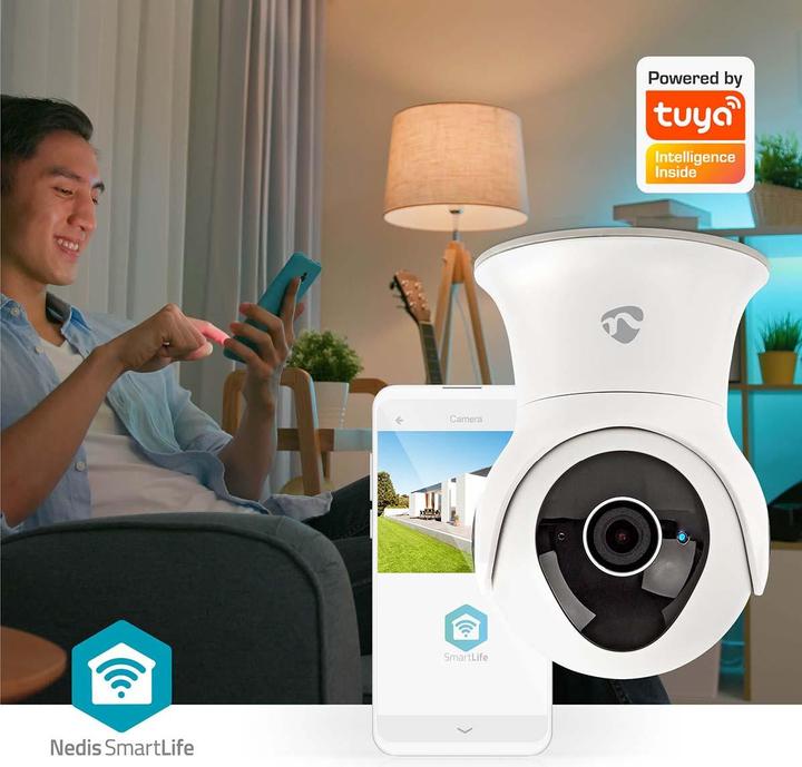 Image du produit Nedis Smartlife Caméra extérieure Wi-Fi Full HD 1080p IP65 Cloud / Interne 16GB 12 VDC avec détecteur de (1920 x 1080 Pixels)