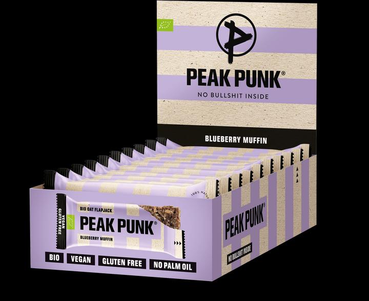 Image du produit Peak Punk Bio Oat Flapjack (Blueberry Muffin, 12 pcs, 720 g)