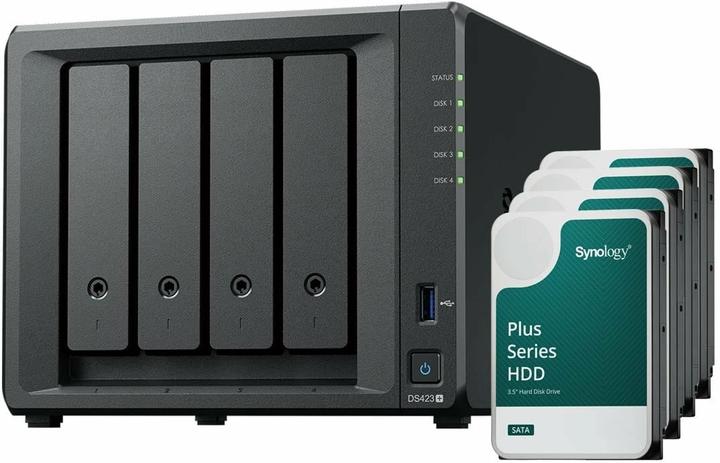 Synology DS423+ (4 x 4 TB, Synology HAT 33xx)