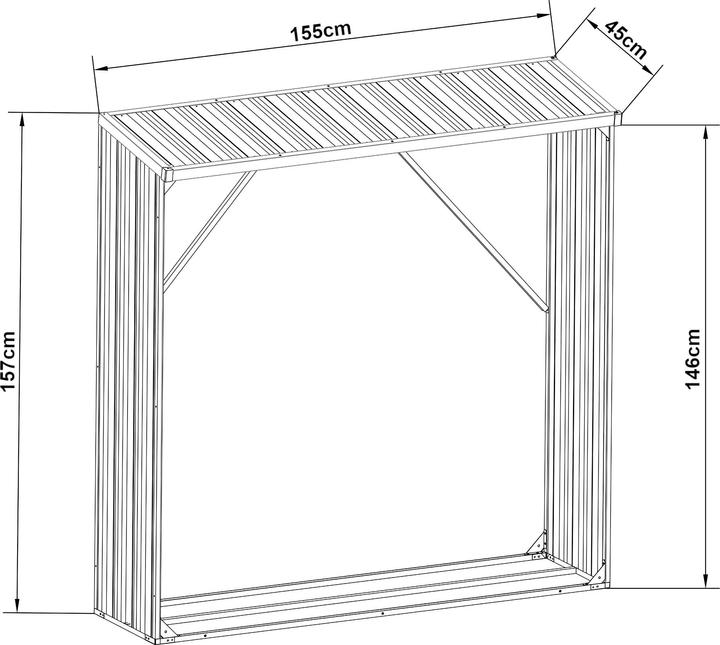 Actual product image Casa.Pro Kalmar (155 x 45 x 157 cm)