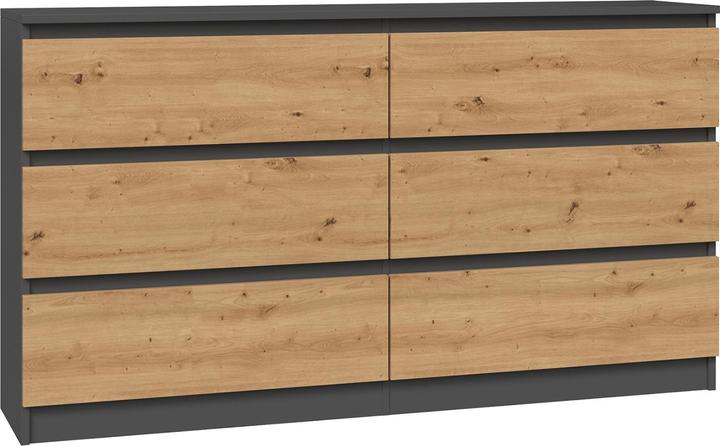 Topeshop M6 140 ANT/ART KPL chest of drawers (138 x 40 x 77 cm)