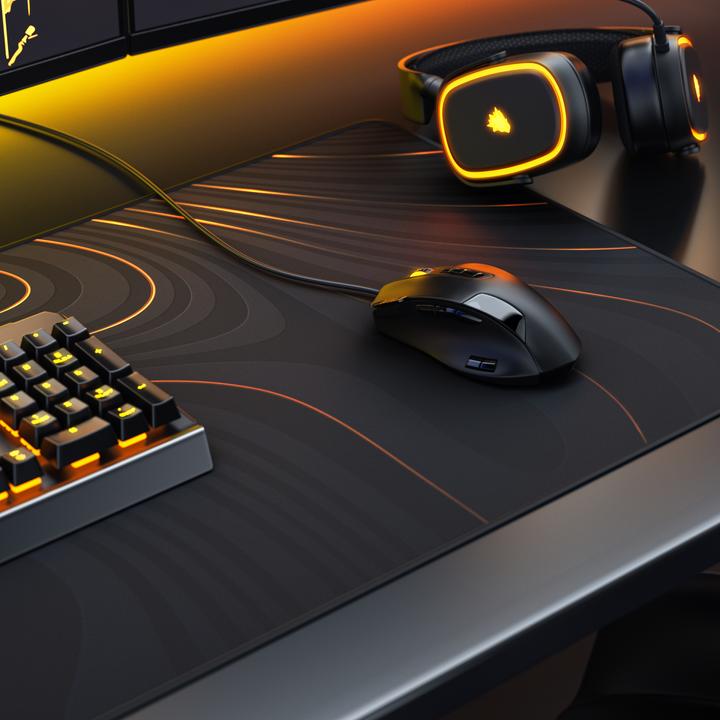 Produktbild Titanwolf Gaming Mauspad, 900 x 400mm XXL Speed Gaming Mausmatte, Mauspad extra große Oberfläche, Abstrakt (XXL)