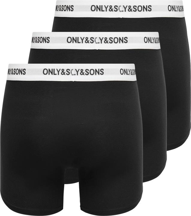 Actual product image Only & Sons Onsfitz Solid Black Boxer 3pack Noos (XXL)