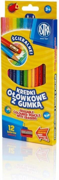 Astra Triangular crayons 12 pieces (Multicoloured, 12 x)