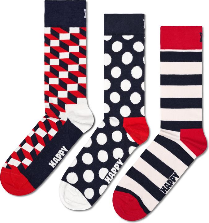 Actual product image Happy Socks 3-Pack Classic Filled Optic Socks (pack of 3, 36 - 40)