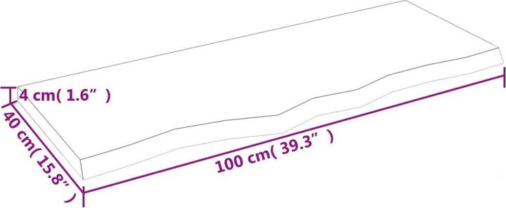 Actual product image VidaXL Emerald (100 x 40 x 4 cm)