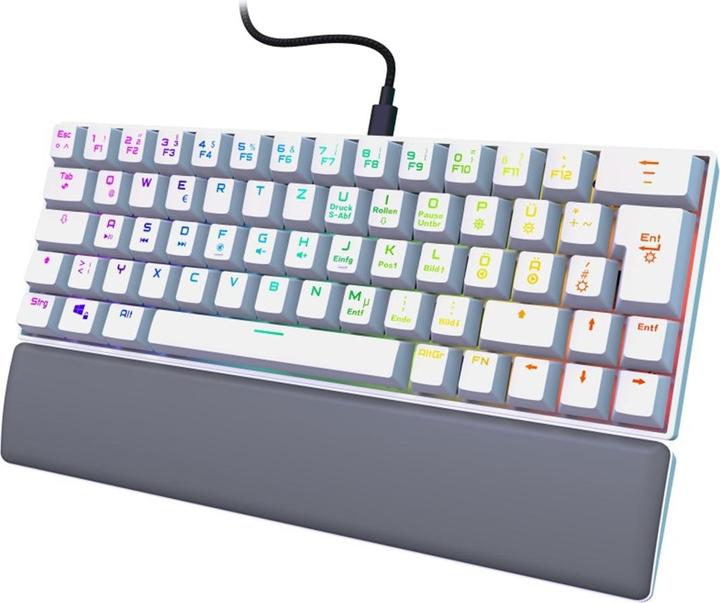Produktbild Urage Gaming-Tastatur Exodus 760 Mechanical Mini, Weiss (DE, Kabelgebunden)