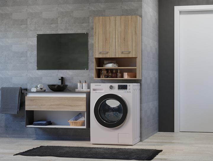 Actual product image Topeshop Cupboard above the washing machine POLA MINI DK 64x30xH90 Sonoma